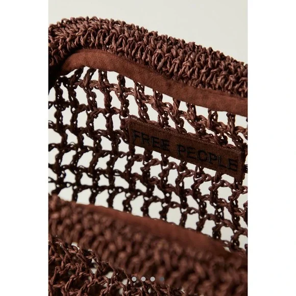 Free People Sand Bound Clutch Chocolate NWT MSRP $58 - Picture 3 of 3